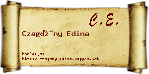 Czagány Edina névjegykártya